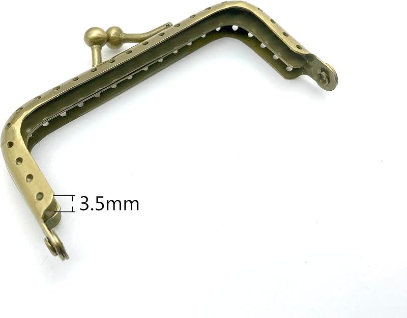 Rectangle Sew-In Kiss-Lock Purse Frame, 3" x 1 5/8" (7.5 x 4 cm)