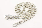 Custom Personalized Bag Purse Cable Chain Strap Handles Replacement Extender - Curb Chain, Aluminium