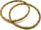 Round Shape Bamboo Bag Purse Handles for Knitting Bag Purse Handle Making / Natural