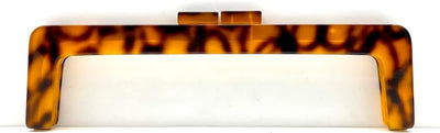 Rectangle Acrylic Purse Frame, 11" x 3" (28 x 7.5 cm) - Tortoise