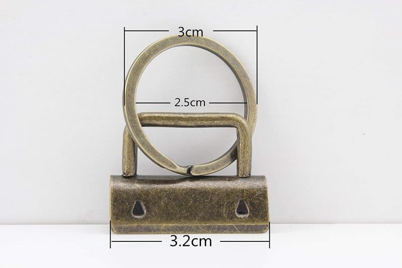 Key Fob Hardware with D-Ring and Split Ring