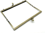 Rectangle Olive-Clasp Sew-In Kiss-Lock Purse Frame, 19 x 7.5 cm