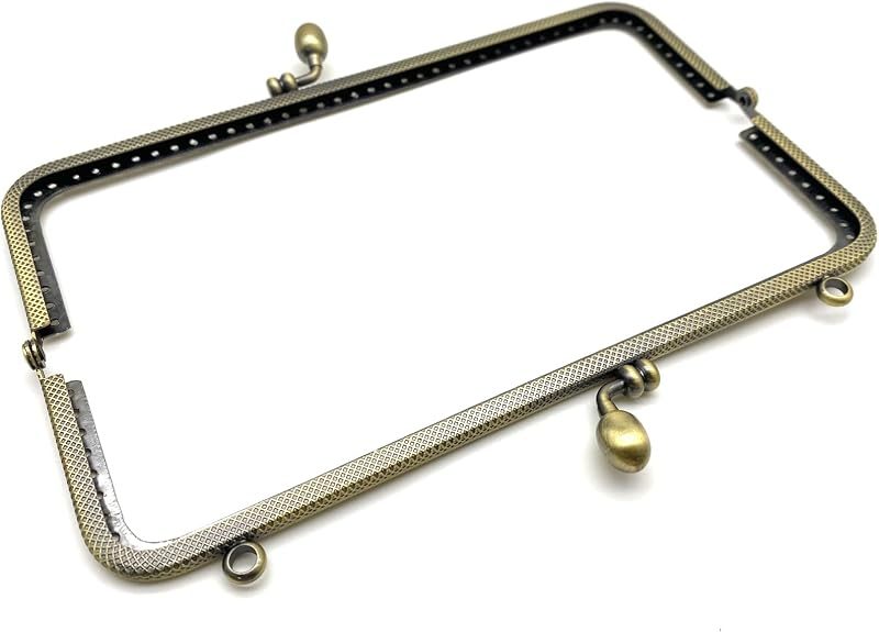 Rectangle Sew-In Kiss-Lock Purse Frame, 18.5 x 5.5 cm
