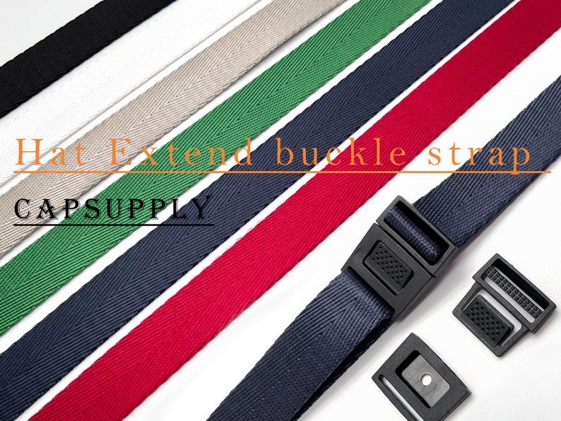 Hat Cap Extend Buckle Adjustable back closure Set slide buckle with strap Fix Repair Replacement