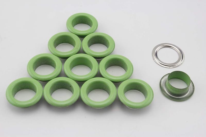 Iron Round Eyelets Grommets and washers for Leather Purse Shoe Paper DIY Crafts Inner Size / Green