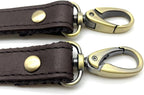 Adjustable Genuine Leather Shoulder Crossbody Bag Purse Strap Handles with Hooks for Bag Making Replacement - Leather…
