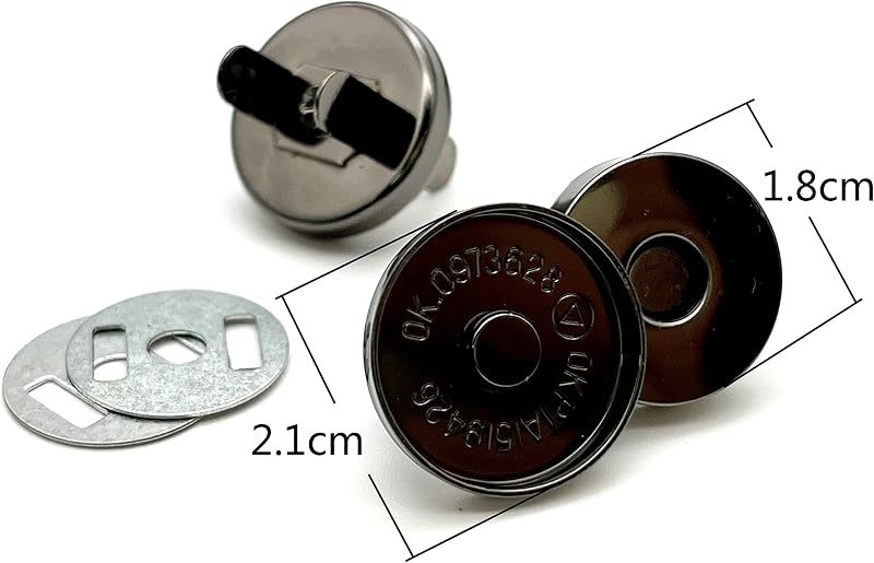 Round Cover Magnetic Snaps intensified Strength Bag Button Purse Leather Closures for Sewing Purse Bag Clutch Wallet 3/4