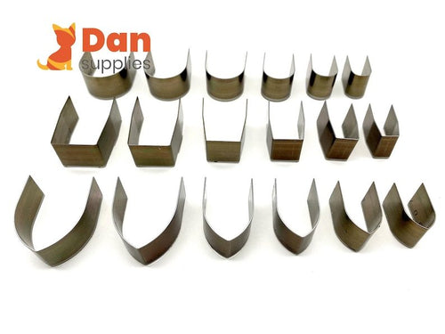 18 shapes leather strap belt end edging cutter punch