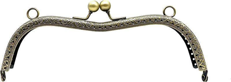 M-Shape Sew-In Kiss-Lock Purse Frame, 7 1/2" x 2 9/16" (19 x 6.5 cm)