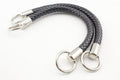 Braided Faux Leather Purse Handles with Rings (Pair)