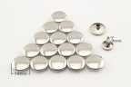 Double Flat Rivet Iron Double Cap, Purse Rivet Studs for Leather Bag Making Clothing Shoes Nickel