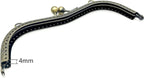 M-Shape Sew-In Kiss-Lock Purse Frame, 7 1/2" x 2 9/16" (19 x 6.5 cm)