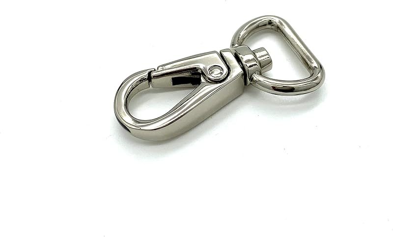 Push-Gate Swivel Snap Hook, Round Eye (3/4", 4.4cm)