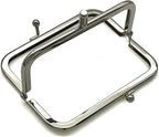 Rectangle Double-Pocket Glue-In Kiss-Lock Purse Frame, 4" x 2" (10 x 5 cm)