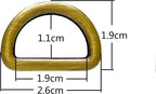 Zinc Alloy D-Rings, 3/4" (19 mm)