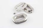 Zinc Alloying Oval Screw in Eyelet Grommet Purse Loop Handle Connectors Easy Installation Inner Width