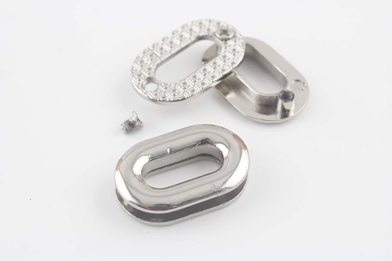 Zinc Alloying Oval Screw in Eyelet Grommet Purse Loop Handle Connectors Easy Installation Inner Width