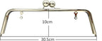Rectangle Glue-In Kiss-Lock Purse Frame, 12" x 4" (30.5 x 10 cm)