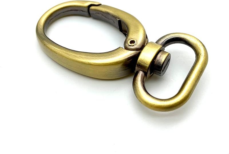 Oval Push-Gate Swivel Snap Hook, Large