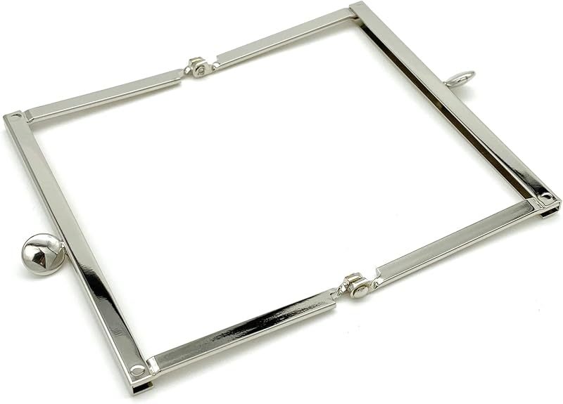 Rectangle Glue-In Kiss-Lock Purse Frame, 4" x 2 9/16" (10.5 x 6.5 cm)