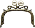 Rectangle Color-Ball Sew-In Kiss-Lock Purse Frame, 9 x 5 cm