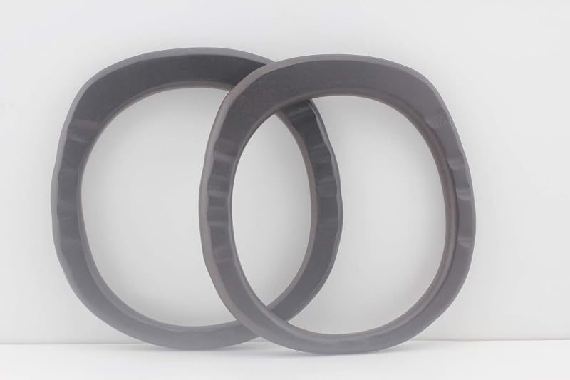 Oval Ring Wood Grommet Bag Purse Handles for Knitting Bag Purse Handle Making / Black