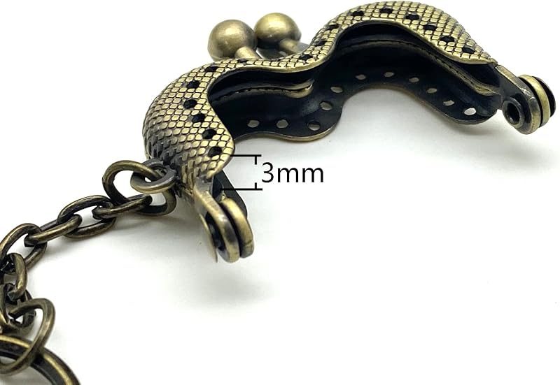 M-Shape Sew-In Kiss-Lock Purse Frame, 1 5/8" x 1 3/16" (4 x 3 cm)