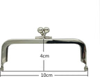 Rectangle Glue-In Kiss-Lock Purse Frame, 4" x 1 5/8" (10 x 4 cm)