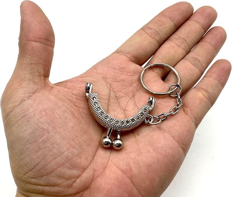 Half-Round Sew-In Kiss-Lock Purse Frame, 1 5/8" x 1" (4 x 2.5 cm)