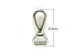 Push-Gate Swivel Clasp, Round Eye (1/2", 4.3cm)