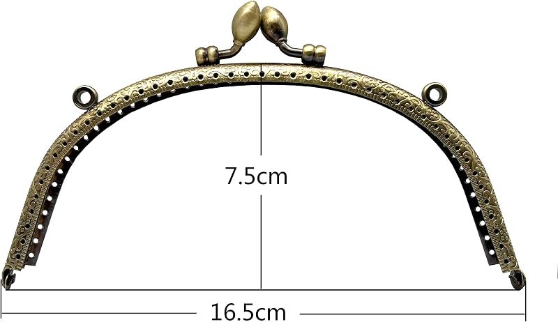 Arch Sew-In Kiss-Lock Purse Frame, 6 1/2" x 3" (16.5 x 7.5 cm)