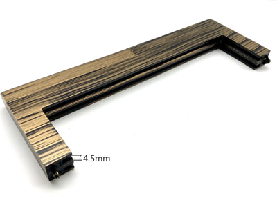 Rectangle Wood Purse Frame, 10" (25 cm) - Two-Tone Wood & Metal