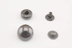 Solid Brass Dome-Top Snap Fastener Button Caps