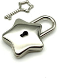 Bag Purse Clutch Padlock with Key Star Shape zinc alloying for Jewelry Necklace Charm Box Making hardware1.22 X