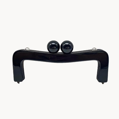 Acrylic Kiss-Lock Purse Frame with Chain Loops, 21.5 x 7.5 cm