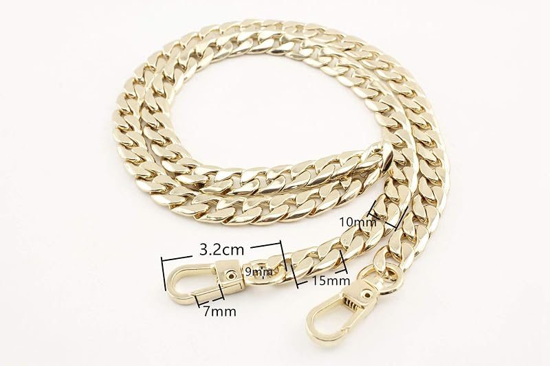 Custom Personalized Bag Purse Cuban Chain Strap Handles Replacement Extender - NK Curb Chain