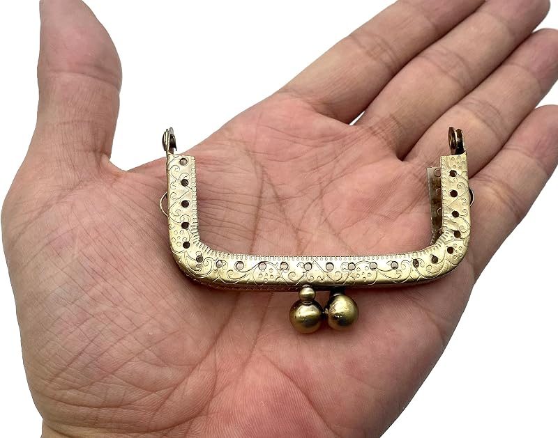 Rectangle Sew-In Kiss-Lock Purse Frame, 7 x 4 cm