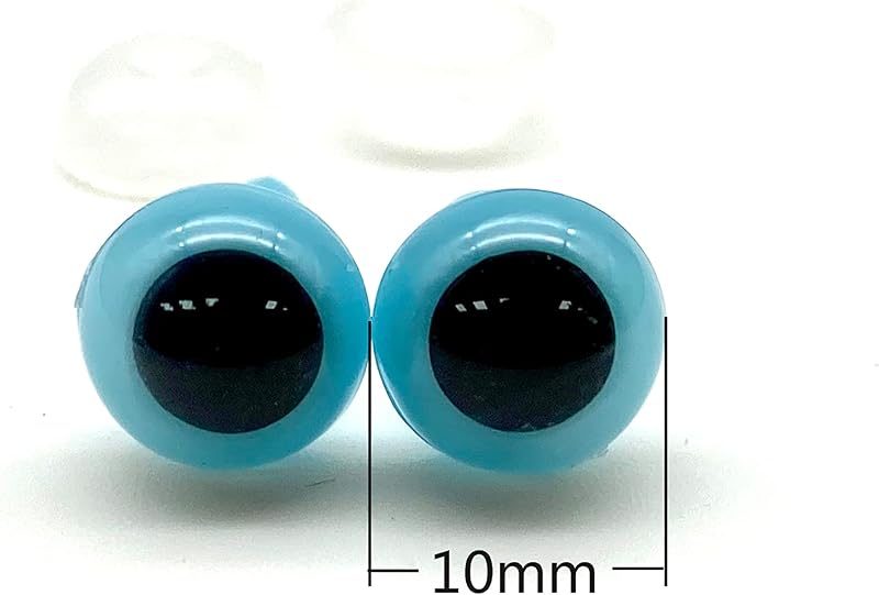 Plastic Safety Eyes with Washers - Round Pupil
