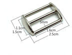 Zinc alloying baseball Cap hat strap adjuster slider buckle hardware supply repair accessories nickel