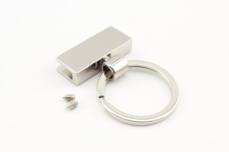 Rectangle Key Fob Hardware with Split Ring