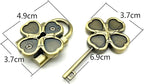 Bag Purse Clutch Padlock with Key zinc alloying for Jewelry Necklace Charm Box Making Hardware Anti Bronze