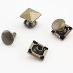 Pyramid Rivet / Copper Double Cap, Purse Rivets Studs Spots for Leather Bag Making Clothing Shoes Anti Bronze