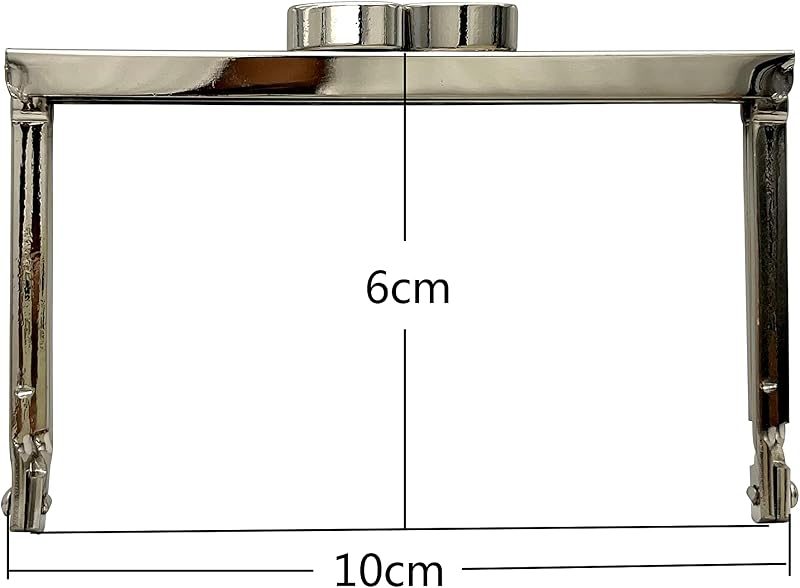 Rectangle Glue-In Kiss-Lock Purse Frame, 4" x 2 3/8" (10 x 6 cm)