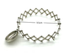Vintage Embossed Sew-In Kiss-Lock Purse Frame with Chain Loops, 9.5 cm