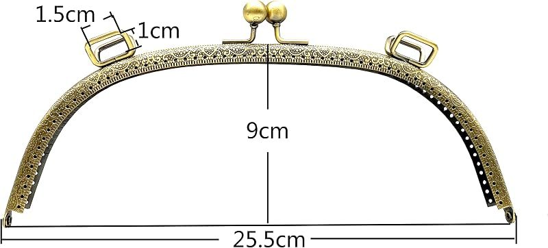 Arch Sew-In Kiss-Lock Purse Frame, 10" x 3 9/16" (25.5 x 9 cm)