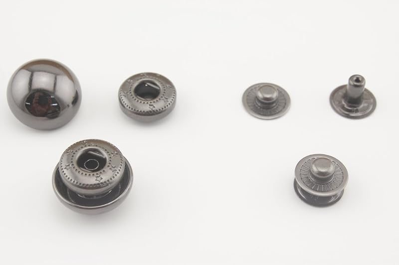 Solid Brass Dome-Top Snap Fastener Button Caps
