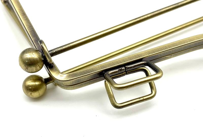 Large Sew-In Kiss-Lock Purse Frame with Handle
