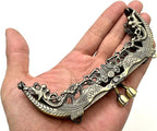 Vintage Embossed Sew-In Kiss-Lock Purse Frame, 4 3/4" x 2" (12 x 5 cm)