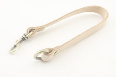 Genuine Leather Wristlet Strap with Lobster Clasp and D-Ring, 28 cm