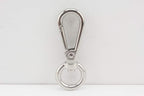 Pear Push-Gate Swivel Clasp, Round Eye (1/2")